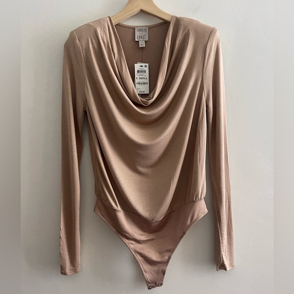 NWT Jeannie Mai X INC Bianca Cowlneck Bodysuit, Size XS - Picture 10 of 16